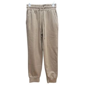 NWT Fleece Factory High-rise Joggers Sweatpants,Khaki Tan,S